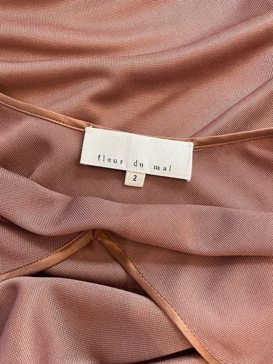 Fleur du Mal Slip Maxi Dress in Antique Rose - Picture 6 of 10